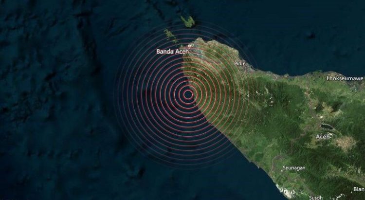 Gempa Bumi Berukuran 5 5 Skala Richter Gegar Aceh Kosmo Digital