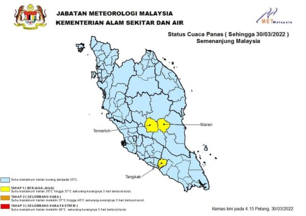 Tiga Kawasan Alami Cuaca Panas Suhu Mencecah Darjah Celsius Kosmo