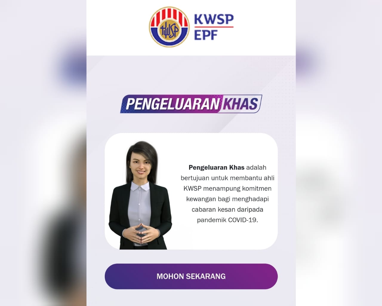 Khas portal pengeluaran kwsp Cara Mohon