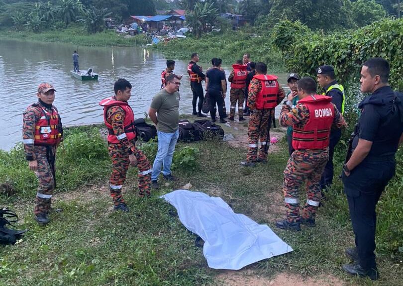 Lemas tergelincir memancing di kunci air