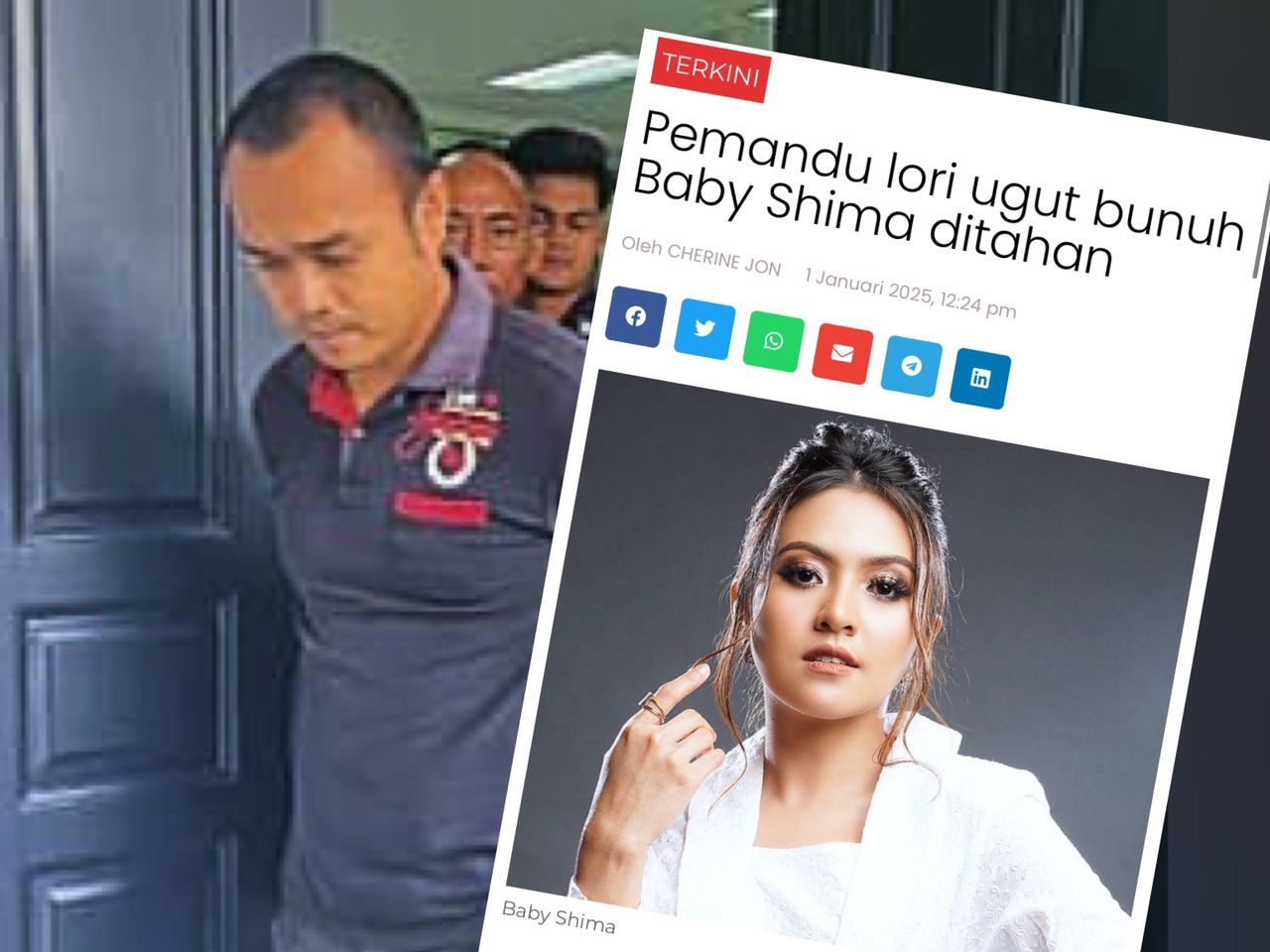 Pemandu lori ugut bunuh Baby Shima didenda RM4,000