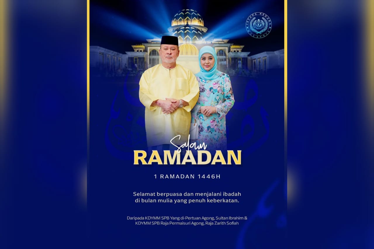 Agong, permaisuri zahir ucapan selamat menyambut Ramadan