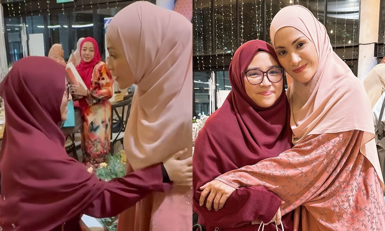 ‘Wah, Amira ada pencabar’ – Sherry Ibrahim peluk adik Fattah Amin