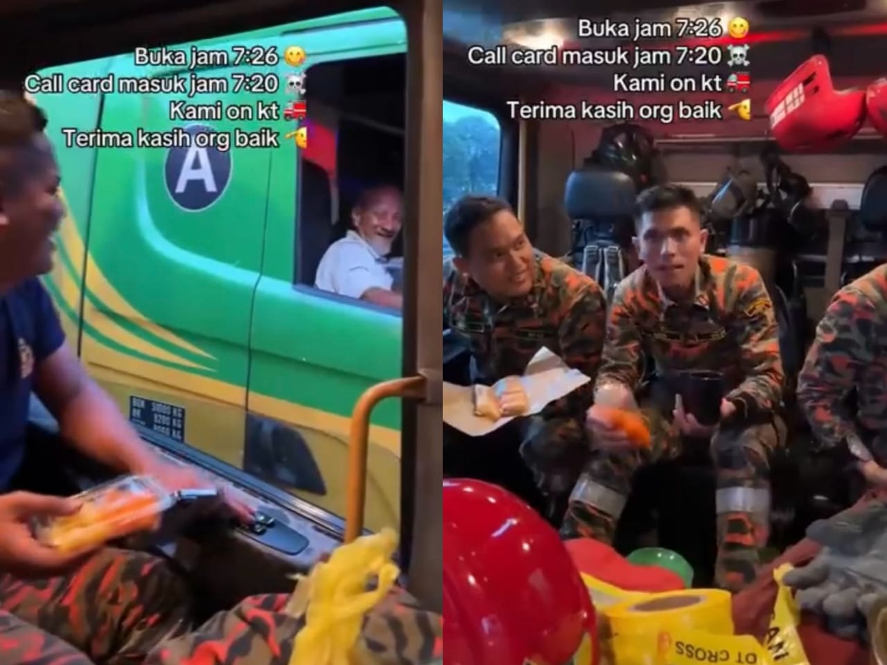 Terima kasih abang treler kongsi rezeki