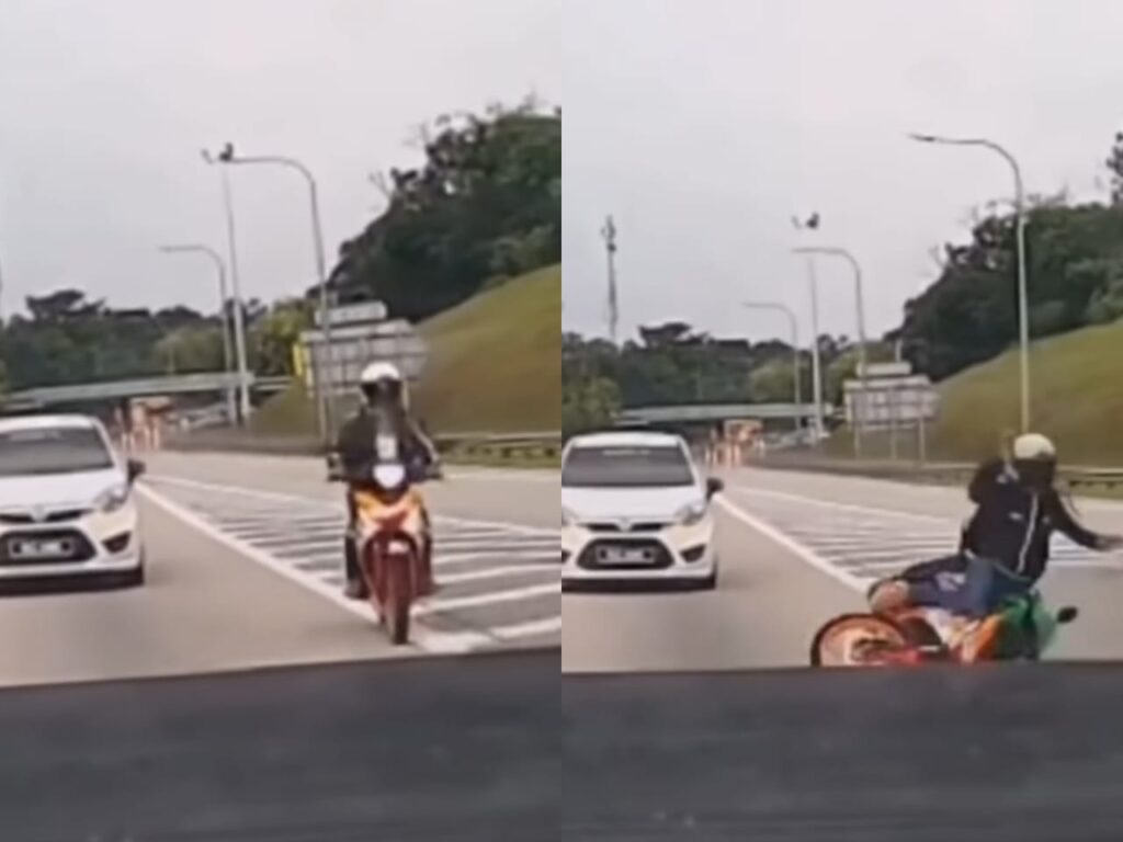 Video Penunggang Motosikal Hati Hati Garisan Putih Di Jalan Raya Kosmo Digital 7854