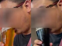 Lelaki minum beer stout sambil baca bismillah bukan arak