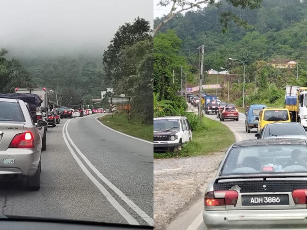 Tular gambar ‘jem’ hari pertama jalan Gua Musang ditutup