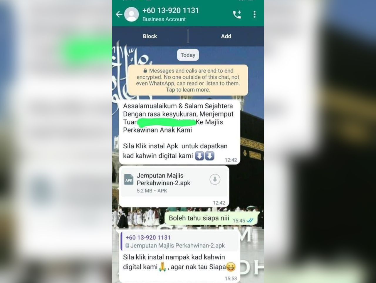 JSJK sahkan taktik scammer hantar jemputan kahwin wujud