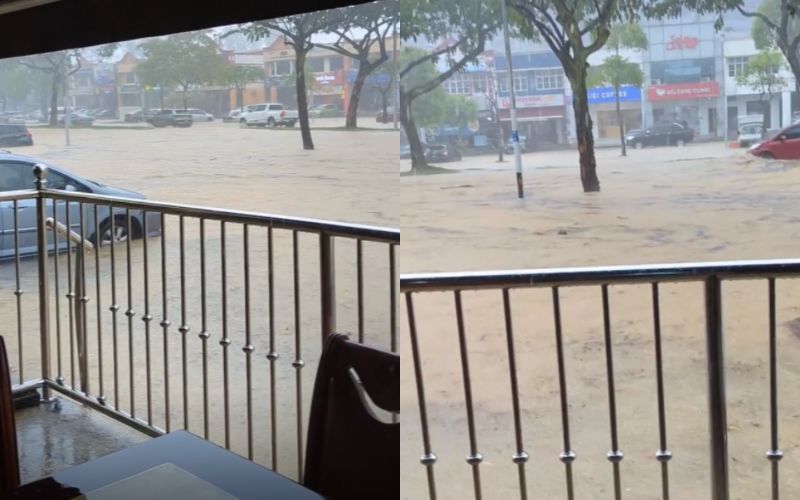 [VIDEO] Seksyen 13 Shah Alam banjir, Sungai di Batu 3 lepasi paras amaran