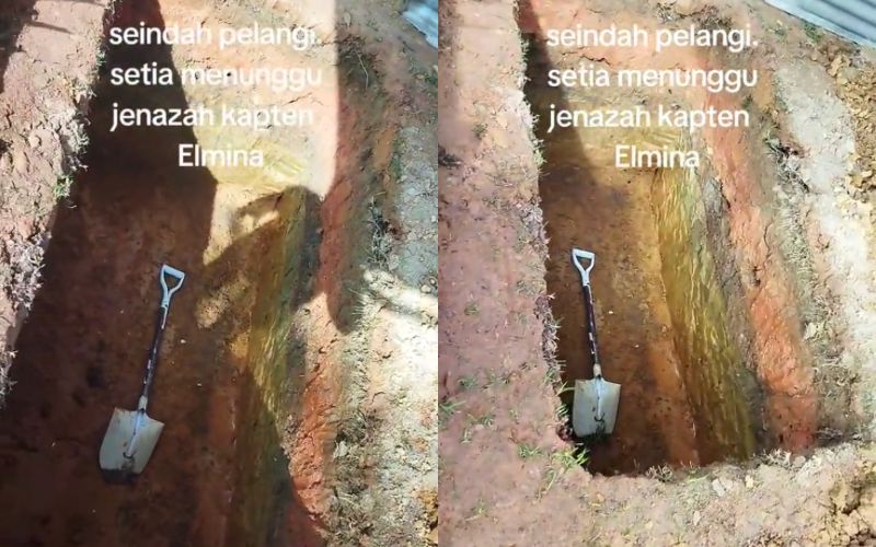 Nahas Elmina: Penggali kubur kongsi liang lahad juruterbang luas, cantik seperti pelangi