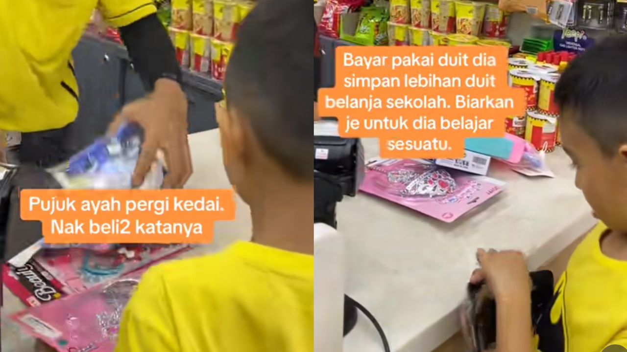 Beli mainan adik guna duit simpanan sendiri