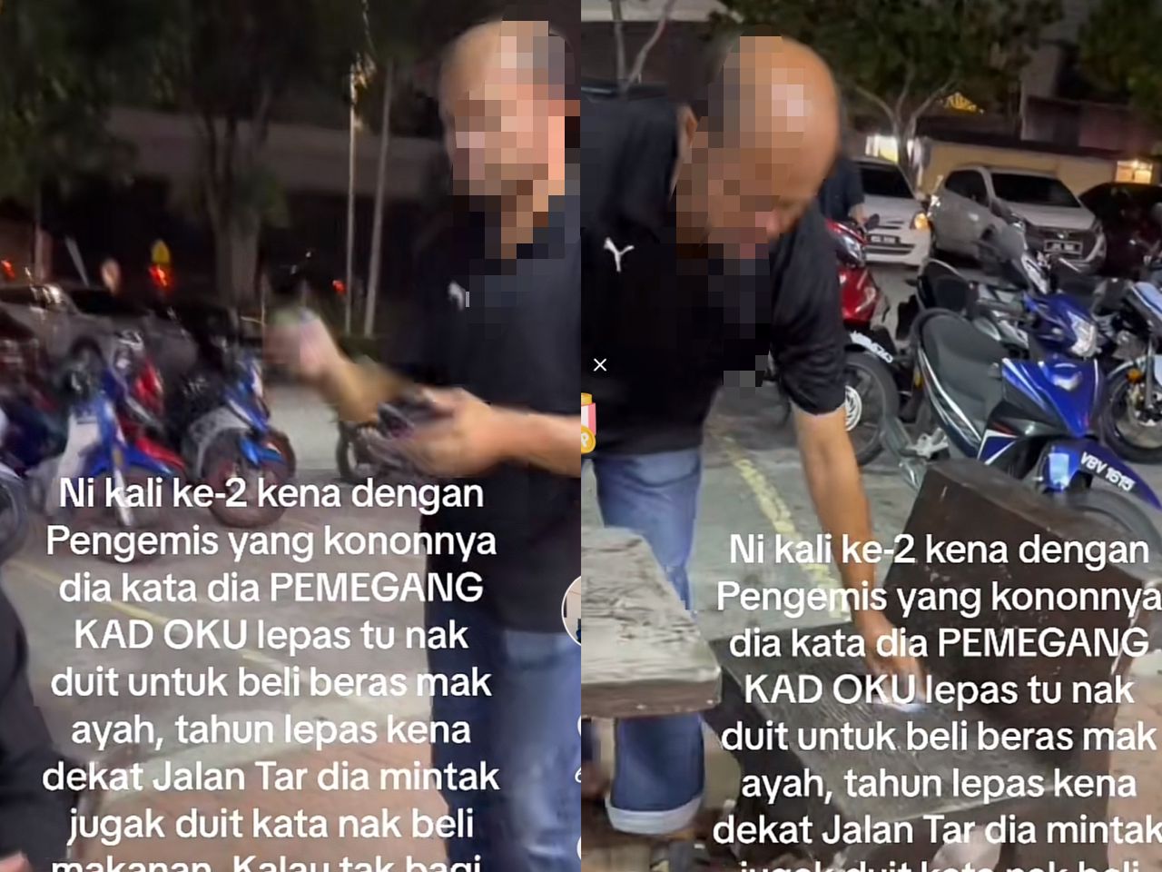 [VIDEO] Pengemis mengamuk lepas tak dapat wang sedekah