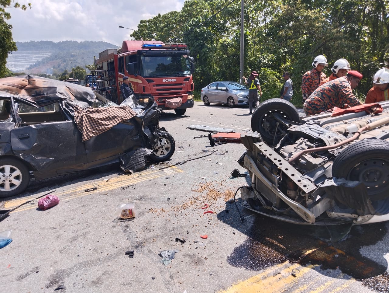 Pemandu Wira dicari, punca kemalangan di Kuala Kubu Bharu