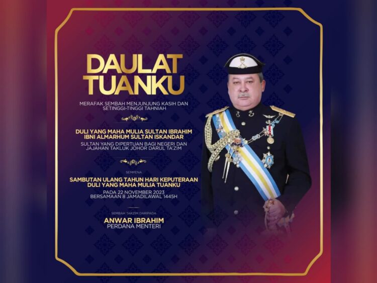 PM Anwar Merafak Sembah Ucapan Tahniah Kepada Sultan Johor - Kosmo Digital