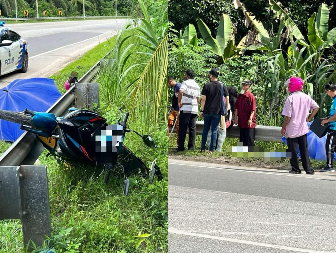 Pelajar maut, motosikal ditunggang abang langgar penghadang jalan