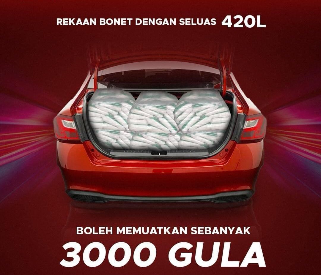 But Proton Saga boleh isi 3,000 peket gula