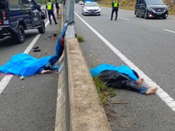 Dua pengawal keselamatan maut motosikal rempuh pembahagi jalan