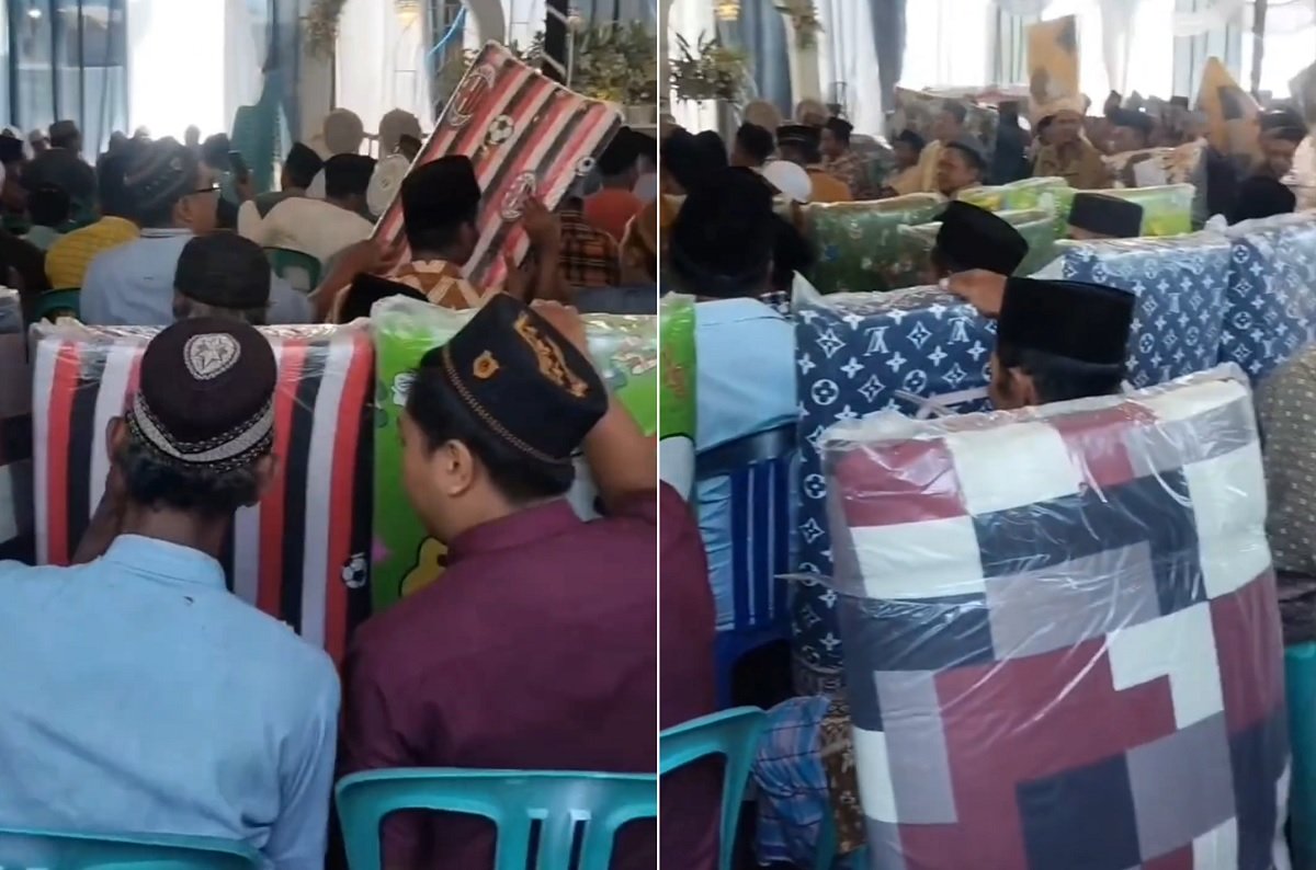 Datang majlis kahwin, dapat cenderahati tilam lipat