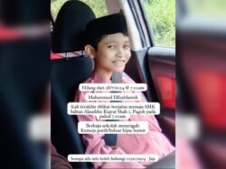 Effzaldanish hilang ketika pergi sekolah