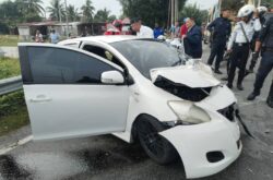 Dua lelaki parah, pandu kereta lawan arus elak dicekup polis