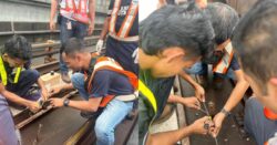 Komponen landasan Stesen Wangsa Maju, Sri Rampai sedang dibaik pulih