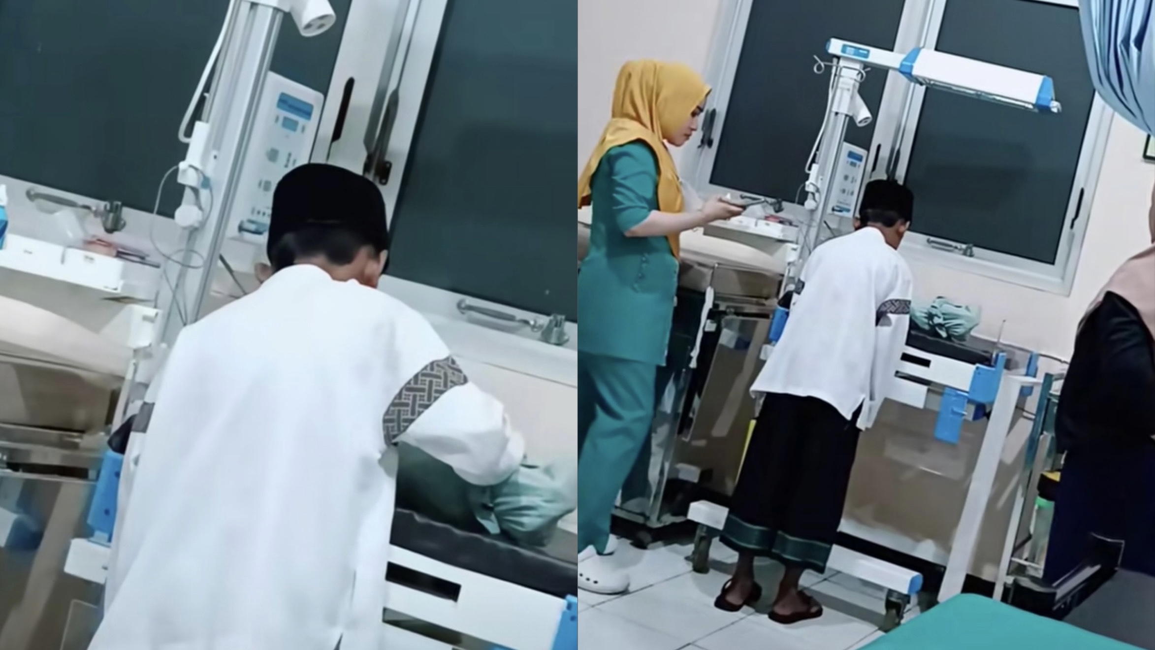 Budak lelaki ganti tempat bapa azankan adik 