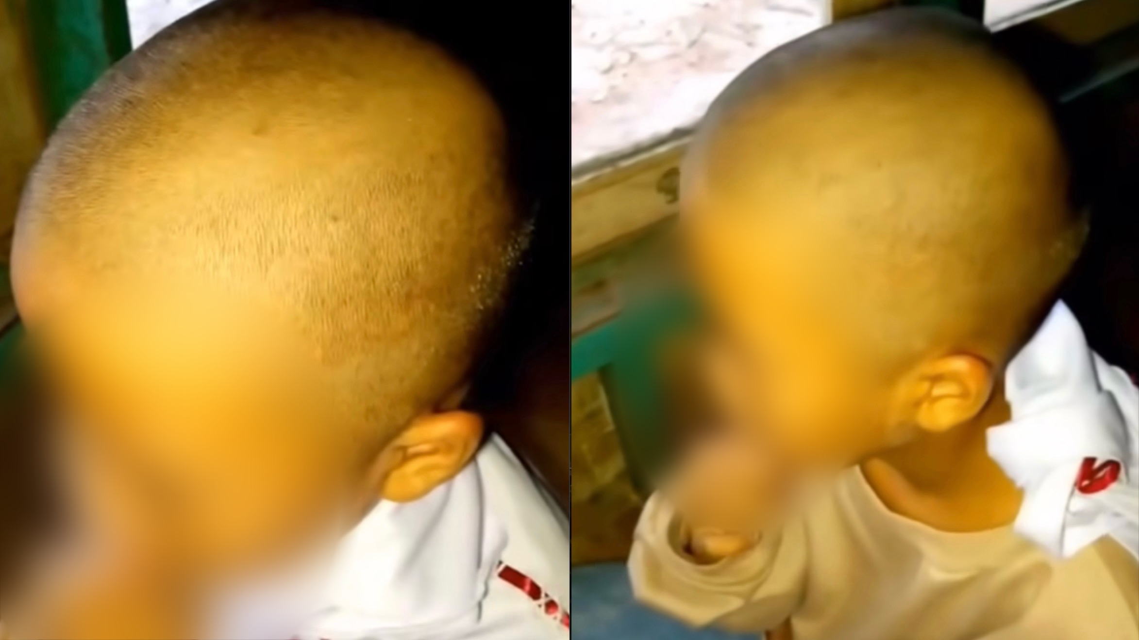 Guru cukur rambut murid perempuan sampai botak