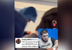 [VIDEO] Khabib Nurmagomedov dihalau keluar dari pesawat ke Los Angeles