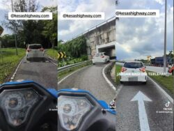 [VIDEO] Selamba guna laluan motosikal, nak elak bayar tol?