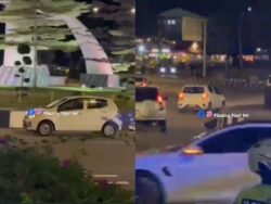 [VIDEO] Perodua Axia berpusing dari pagi hingga malam di Bulatan Mahkota Kluang